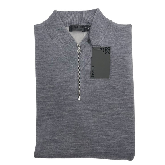 G4 G/Fore Mens Size XL Merino Wool blend Golf Pullover Sweater gray New - Picture 9 of 11